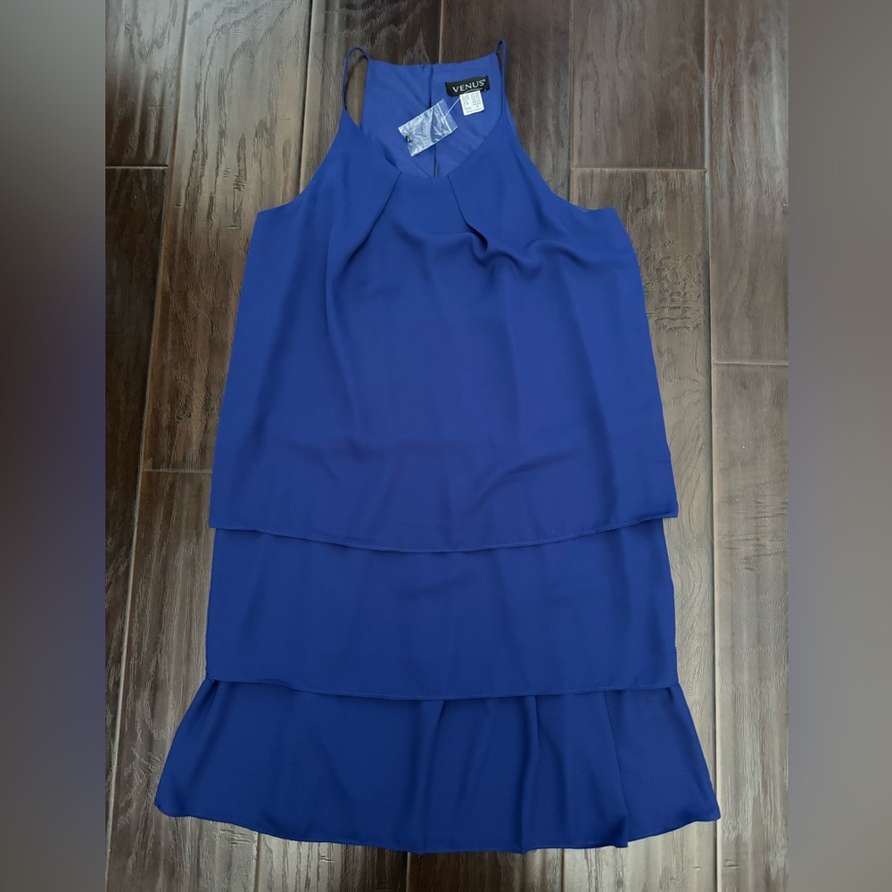 Venus 3 Tier Ruffle Dress - Royal Blue